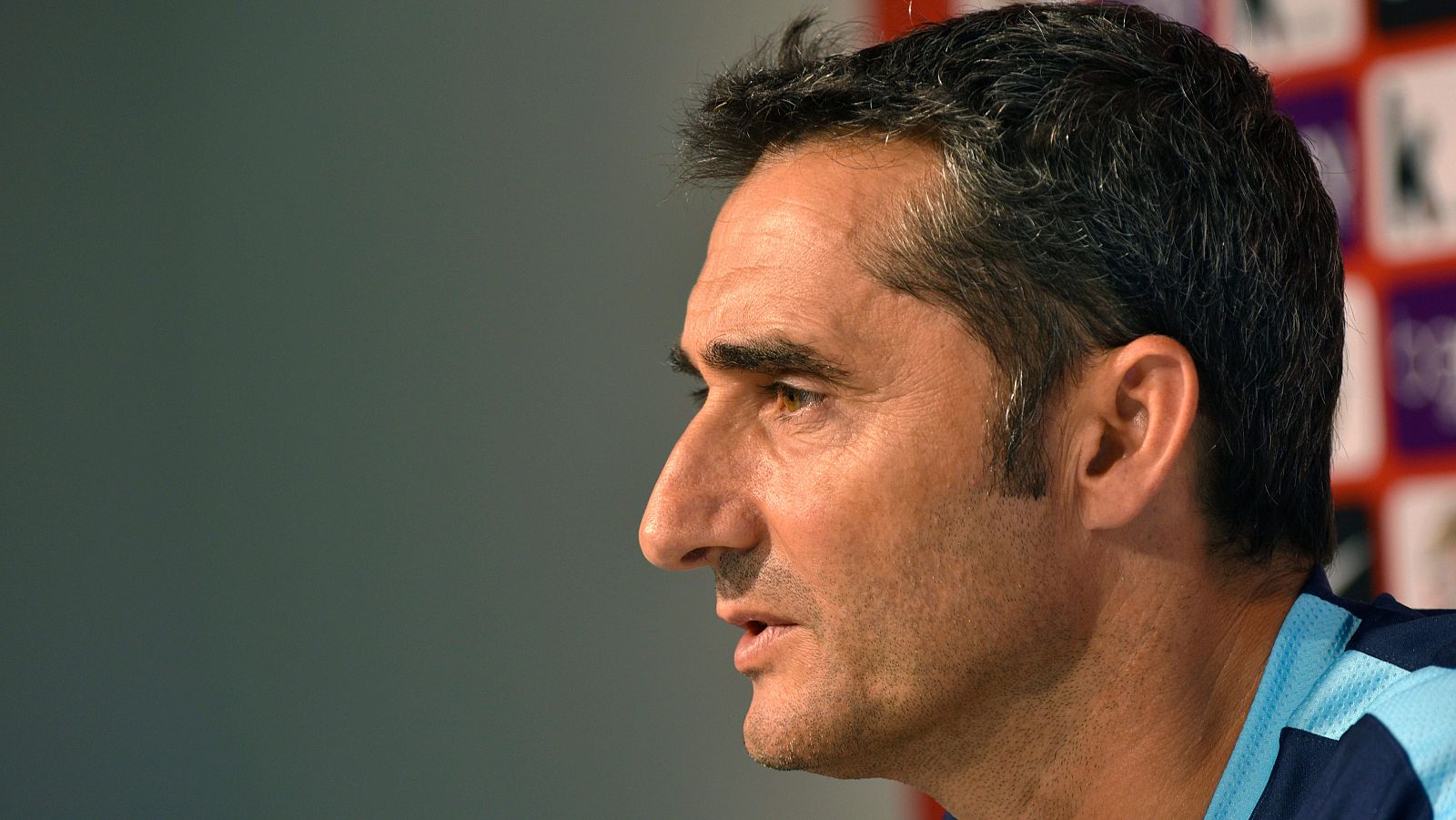 El entrenador del Athletic, Ernesto Valverde, en la rueda de prensa