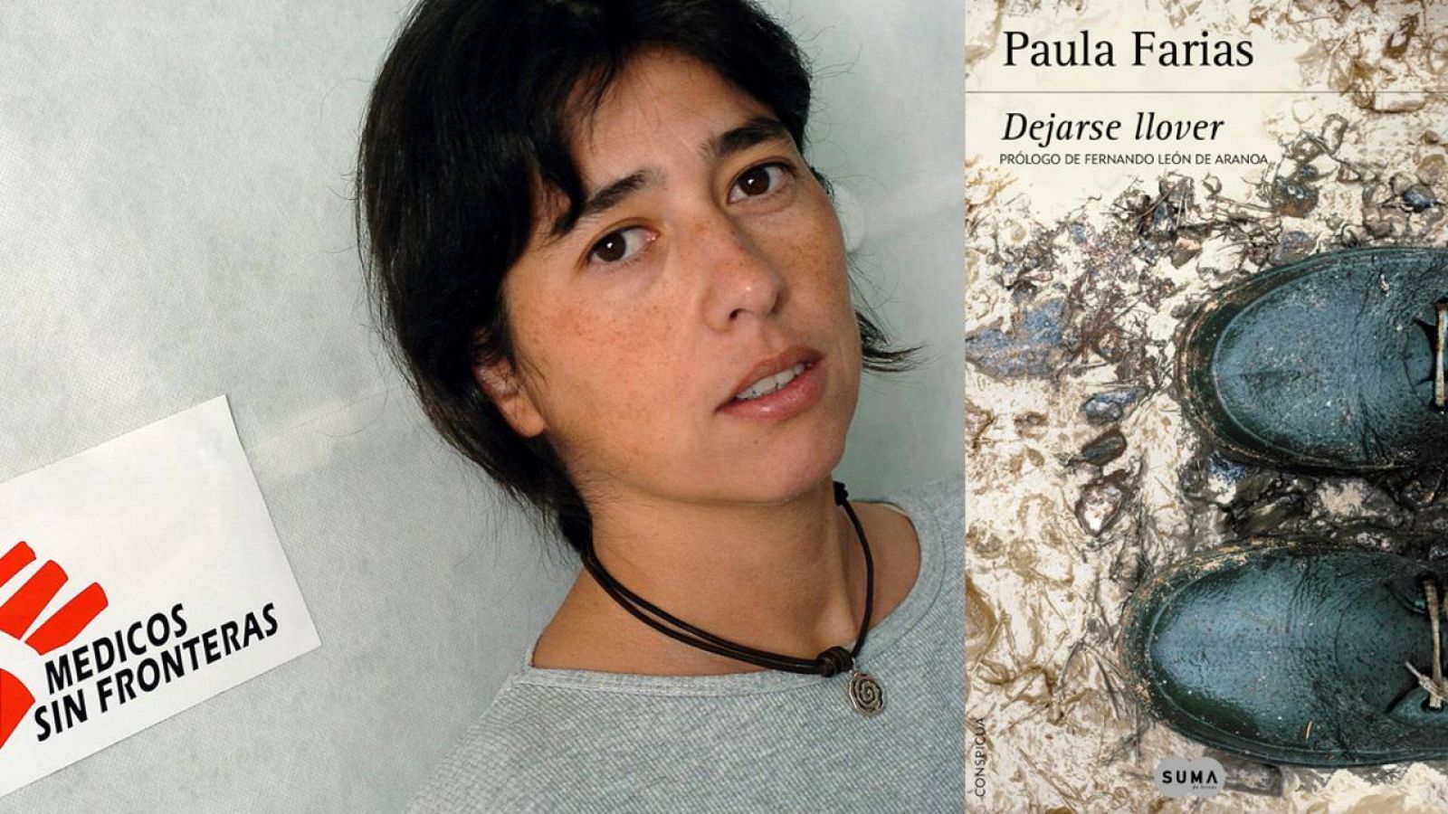  Paula Farias y la portada de su novela 'Dejarse llover'