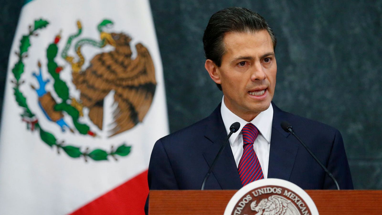 El presidente de México, Enrique Peña Nieto, durante el anuncio de los cambios de gabinete.