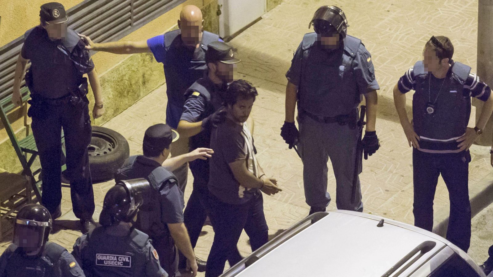 Uno de los siete detenidos el pasado miércoles en Mazarrón