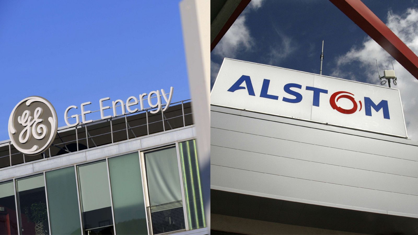 Fotomontaje con los logos de General Electric y Alstom