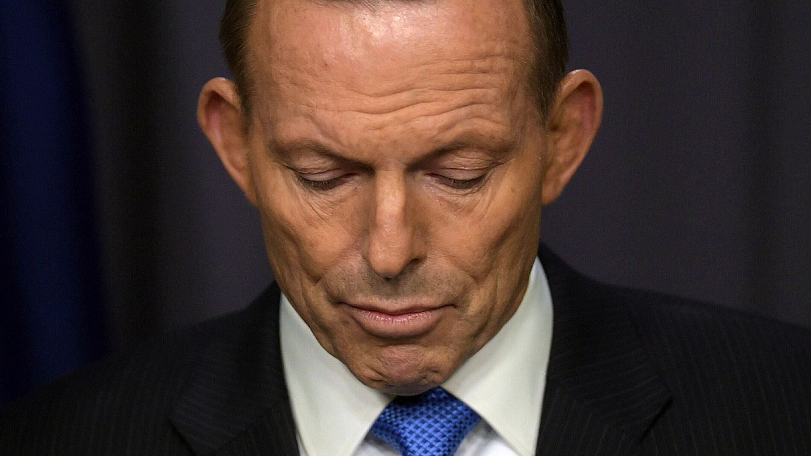 El primer ministro australiano, Tony Abbott, durante una rueda de prensa en Canberra, Australia