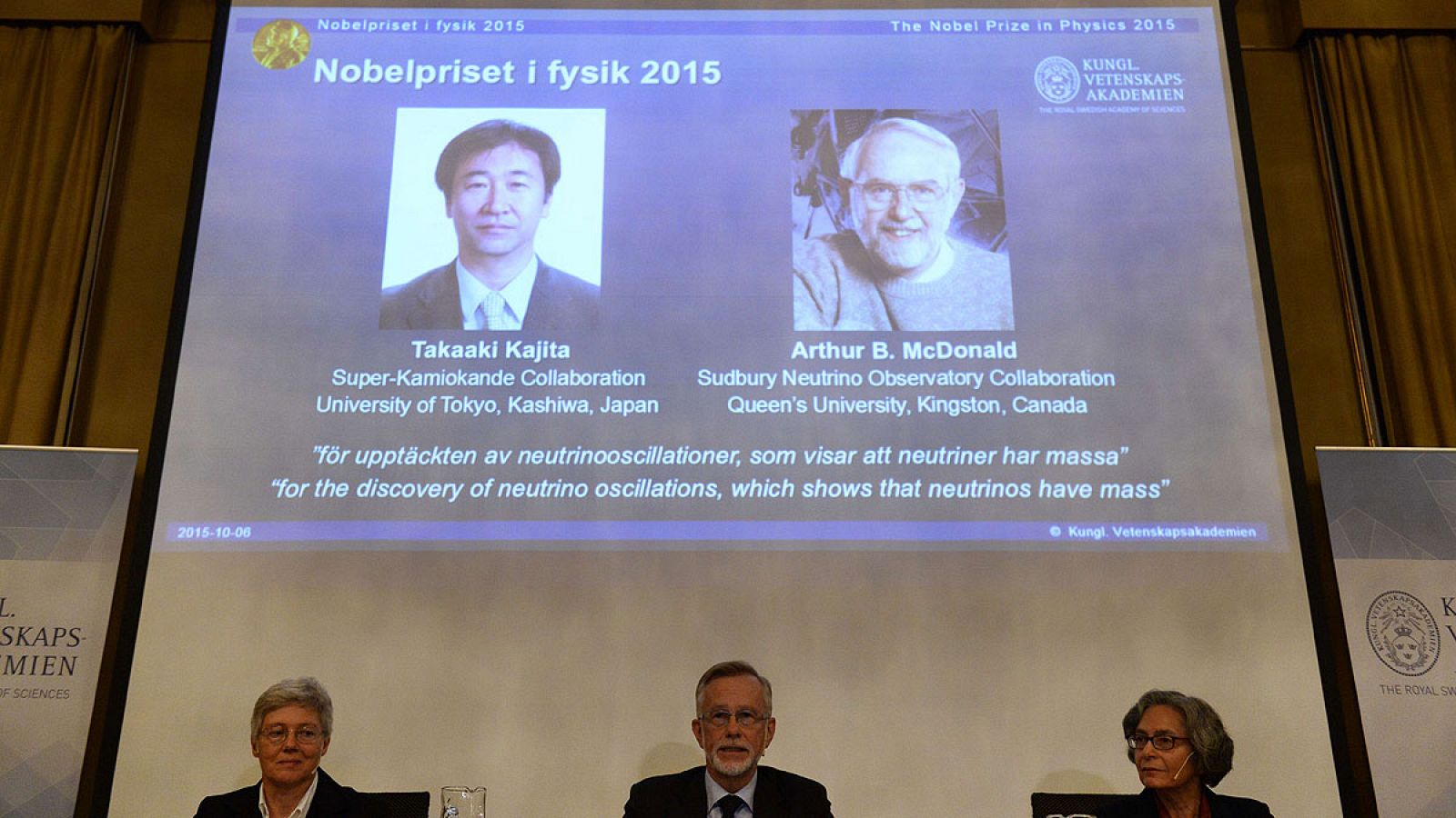 Un estudio sobre las oscilaciones de los neutrinos, galardonado con el premio Nobel de Física