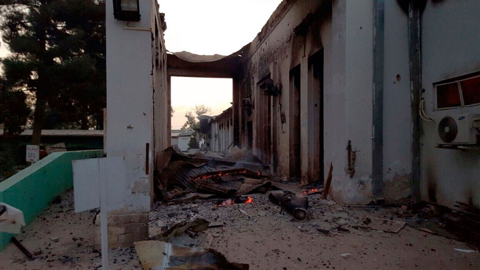 Parte del hospital de Médicos Sin Fronteras atacado en Kunduz, Afganistán.