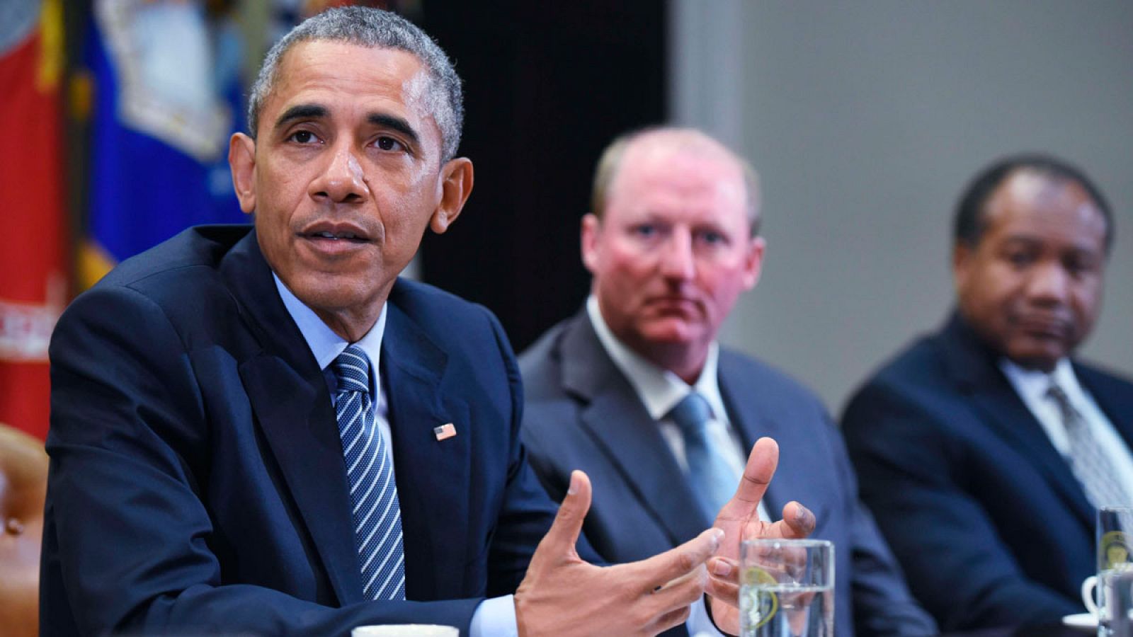 El presidente de EE.UU., Barack Obama, se ha reunido con grandes empresarios para buscar compromisos contra el cambio.