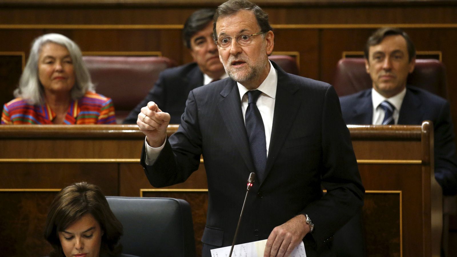 Mariano Rajoy, en la última sesión de control en el Congreso de los Diputados.