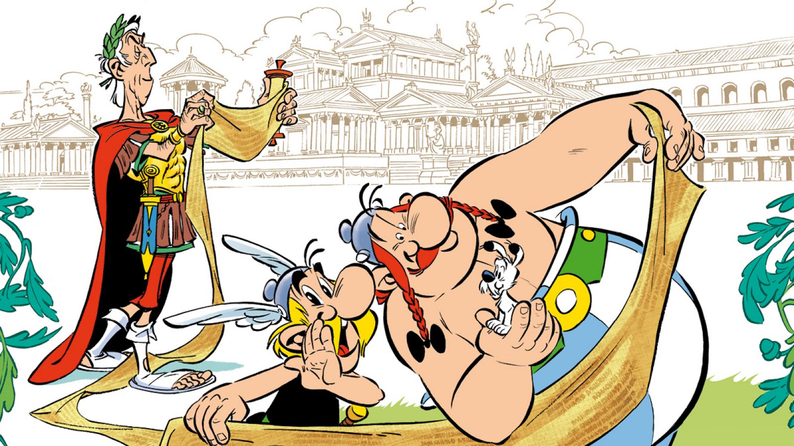 Fragmento de la portada de 'Astérix: El papiro del César'