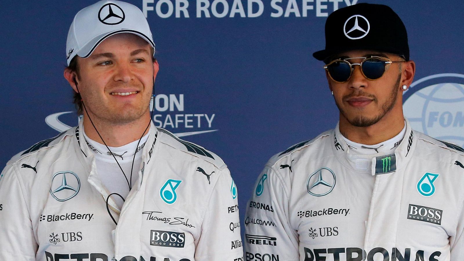 Nico Rosberg y Lewis Hamilton, compañeros en Mercedes y rivales en el Mundial de F1