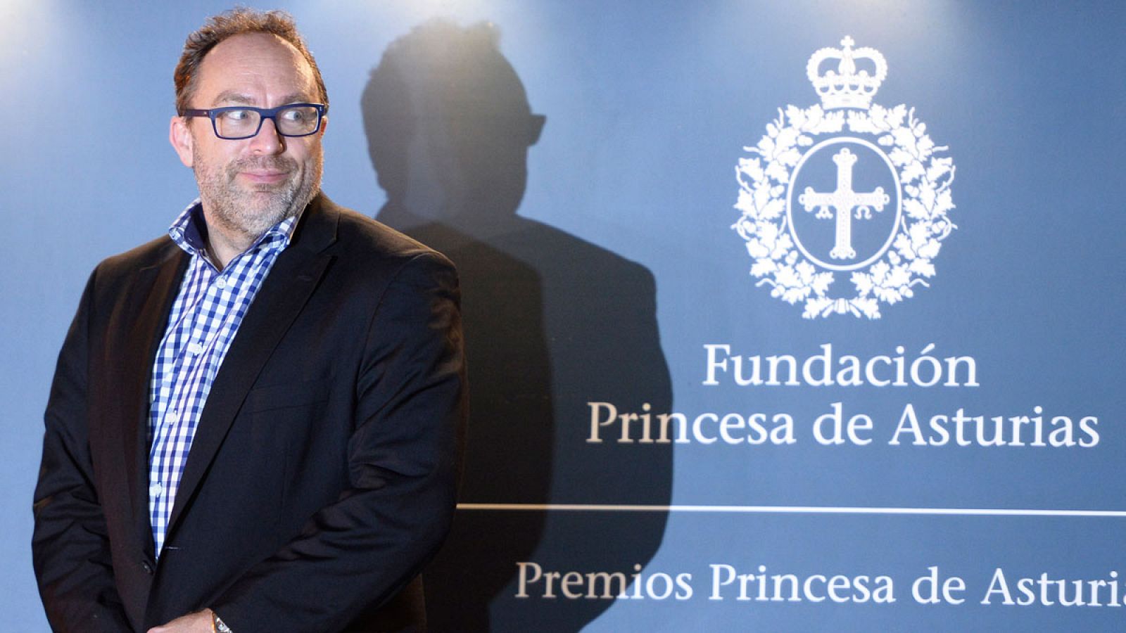 El fundador de Wikipedia Jimmy Wales en Gijón con motivo de la concesión del Premio Princesa de Asturias a la enciclopedia digital