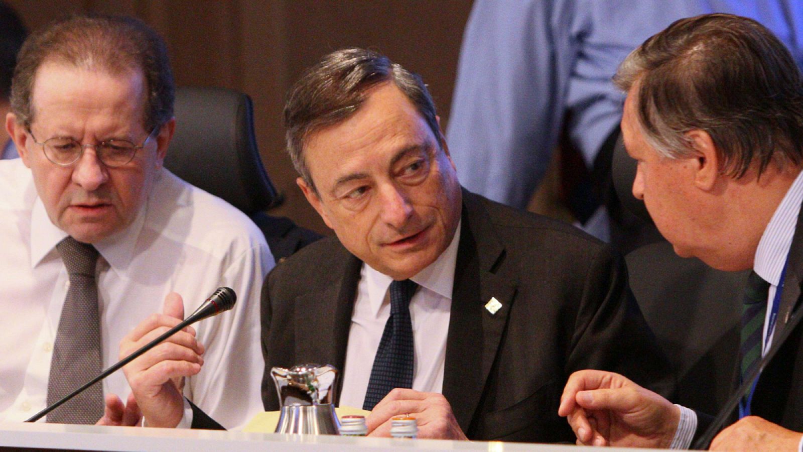 El presidente del BCE, Mario Draghi, en la reunión del Consejo en Malta