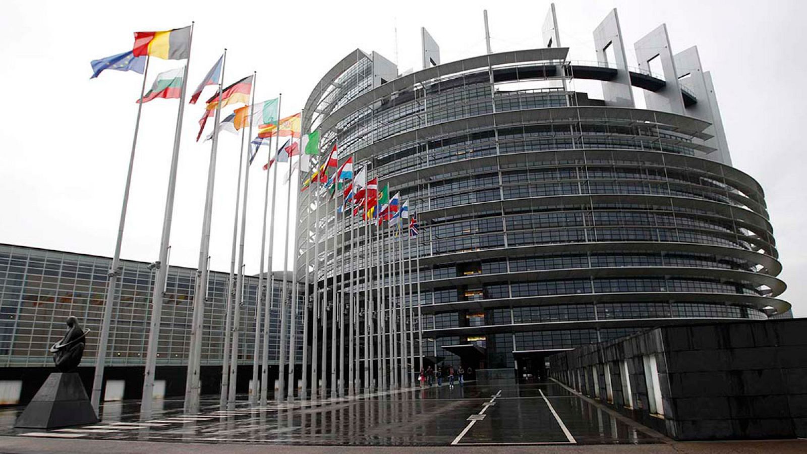 Exterior de la sede del Parlamento Europeo en Estrasburgo