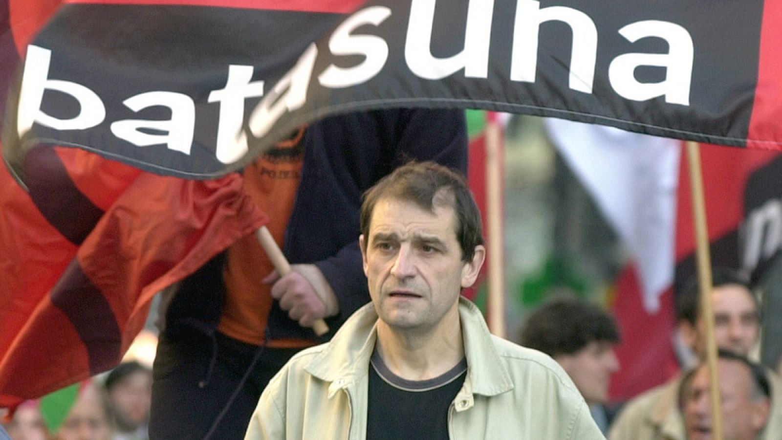 Jose Antonio Urrutikoetxea, 'Josu Ternera', en una manifestación contra la ilegalización de Batasuna en 2002.