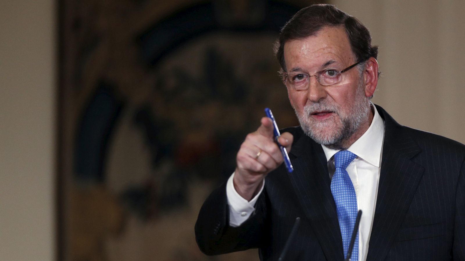 El presidente de Gobierno, Mariano Rajoy, durante una rueda de prensa el pasado lunes