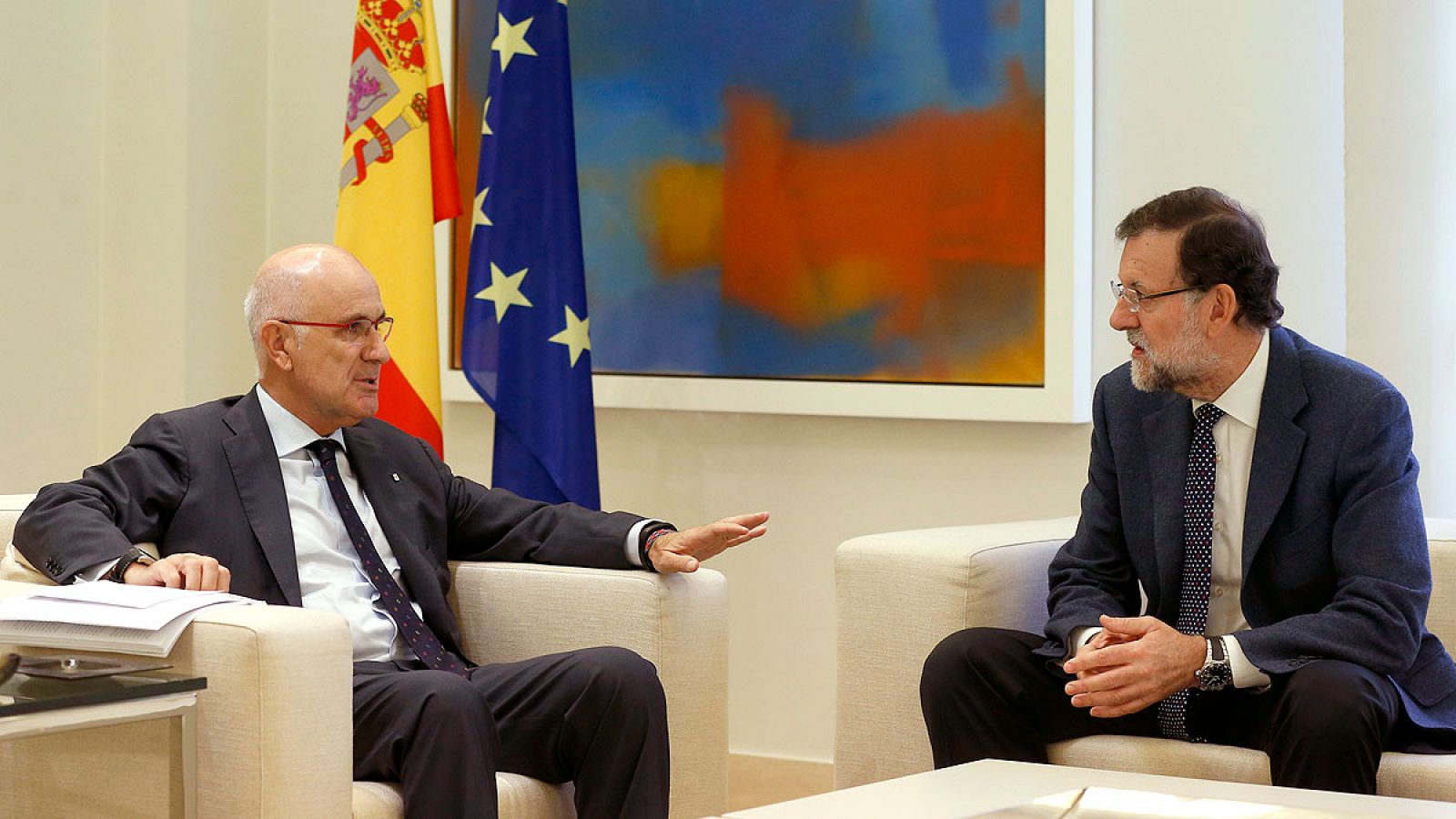 El presidente del Gobierno, Mariano Rajoy, y el líder de Unió, Josep Antoni Duran i Lleida