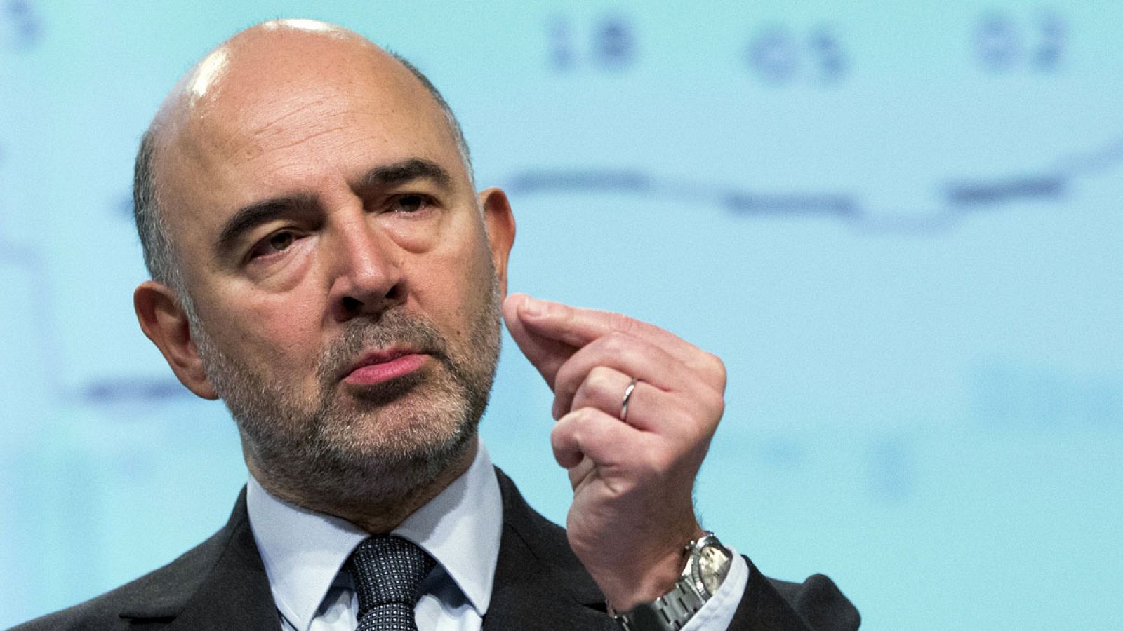 El comisario europeo de Asuntos Económicos, Pierre Moscovici, en la presentación de las previsiones de otoño
