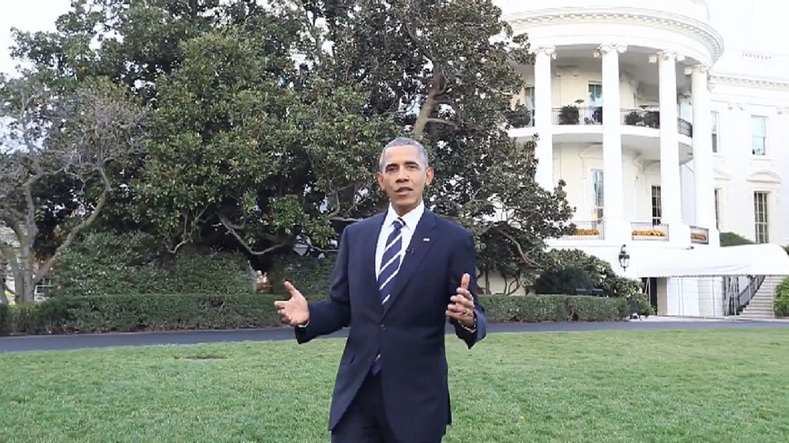 Pantallazo del vídeo que ha publicado Obama en su nuevo perfil de Facebook.