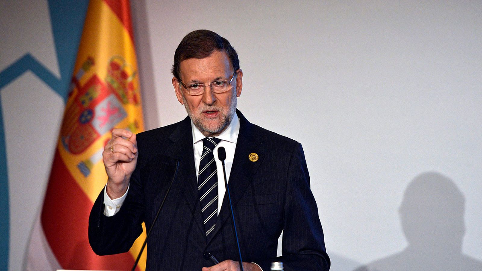 El presidente del Gobierno español, Mariano Rajoy, durante una rueda de prensa