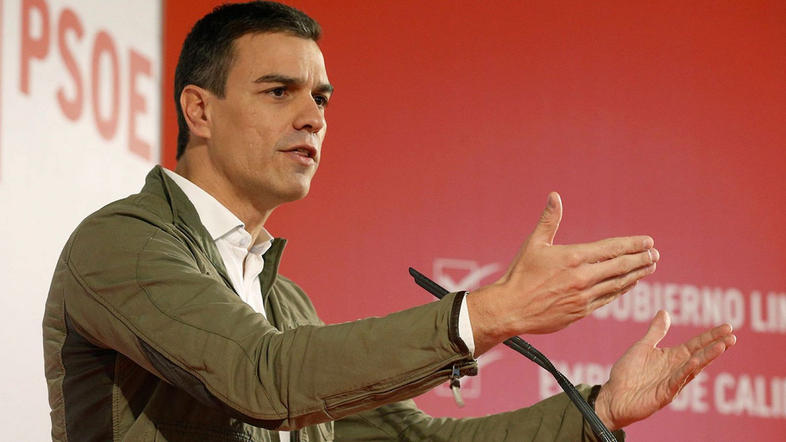 El secretario general y candidato a la presidencia del Gobierno del PSOE, Pedro Sánchez
