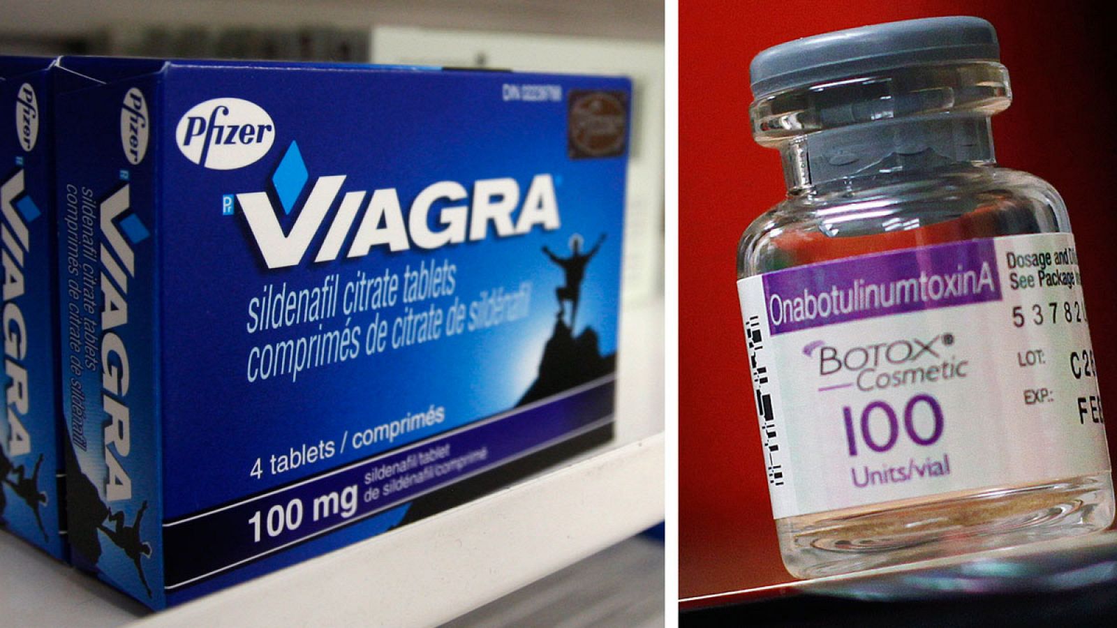 La Viagra y el Botox, dos de los productos más conocidos de Pfizer y Allergan, respectivamente