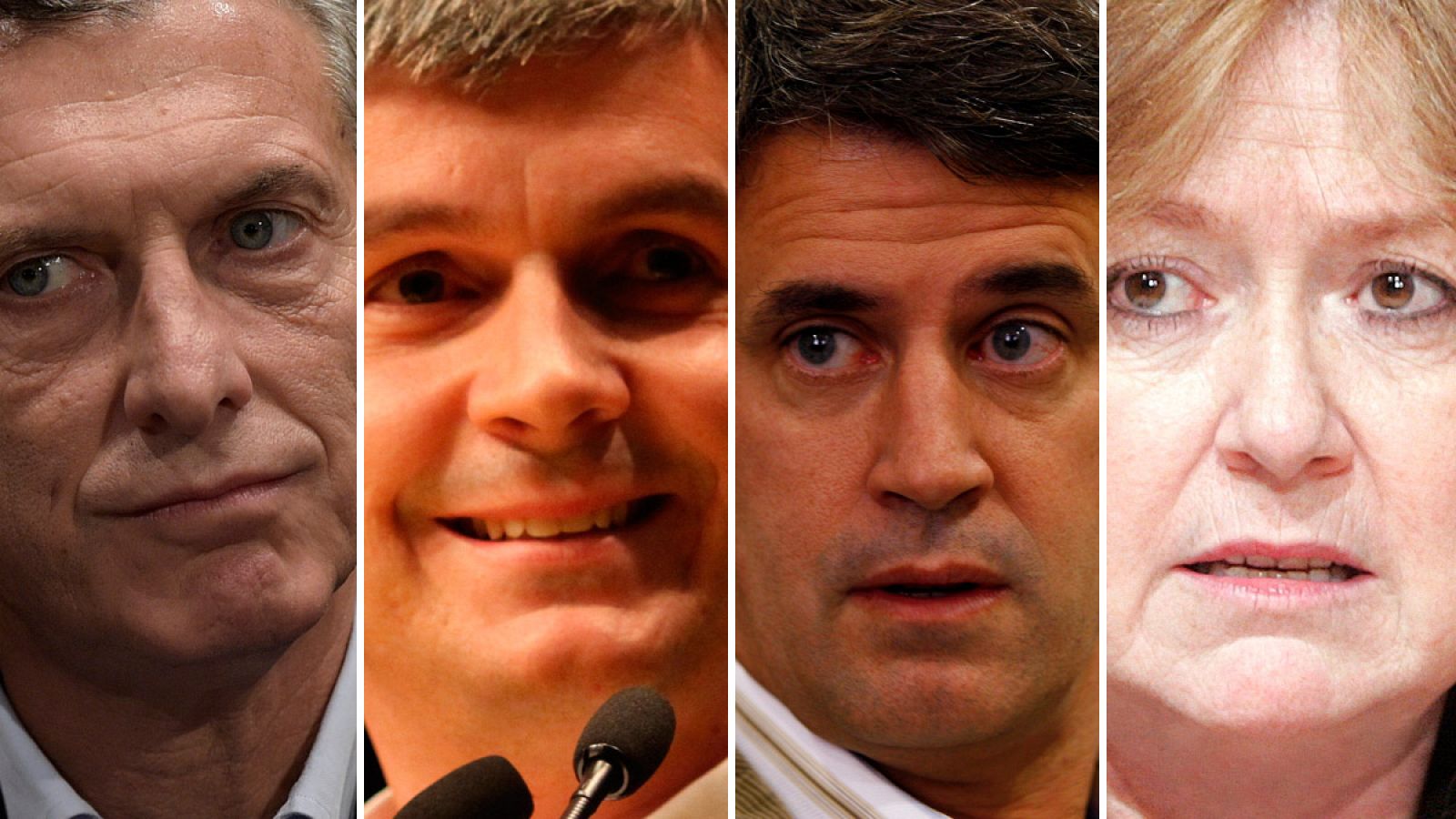 De izquierda a derecha, el presidente de Argentina, Mauricio Macri, y tres de los principales miembros de su nuevo Gobierno: Marcos Peña, Alfonso Parat-Gay y Susana Malcorra.