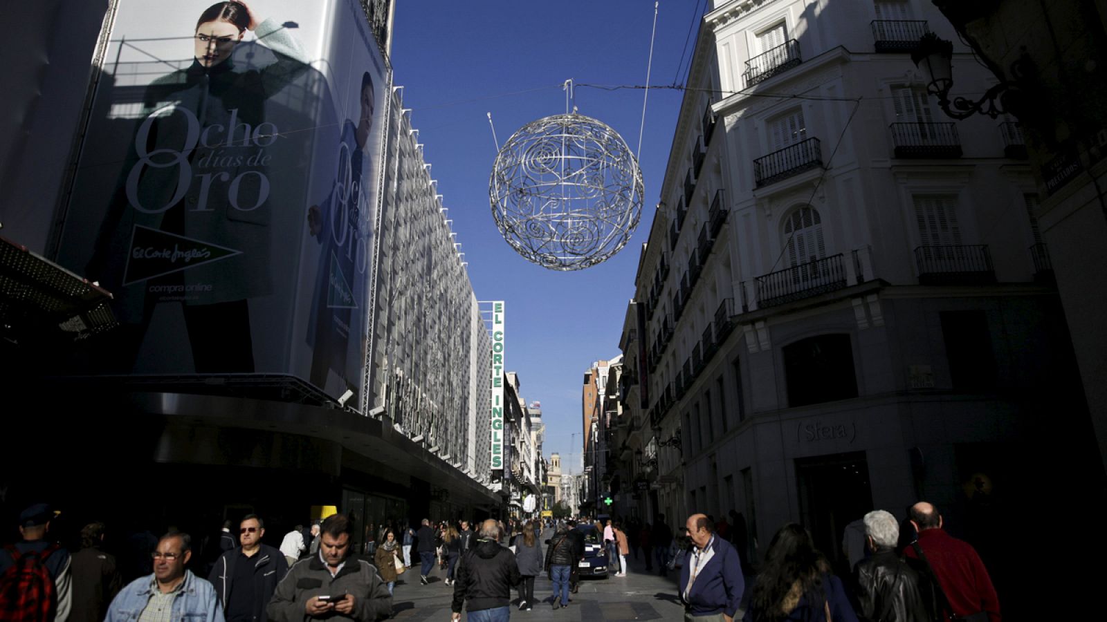 Calle comercial en el centro de Madrid