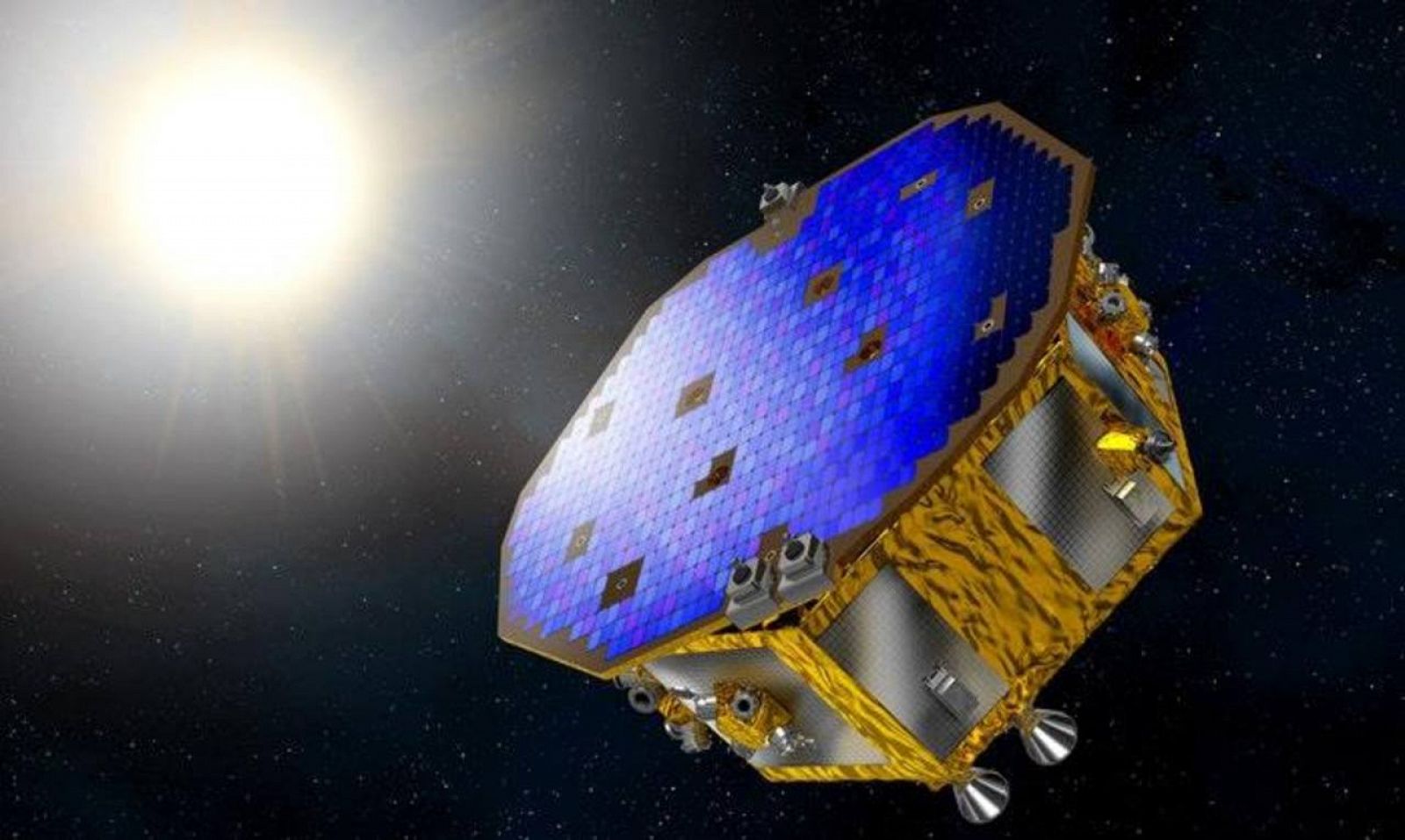 Representación de LISA Pathfinder, el satélite de la Agencia Espacial Europea.