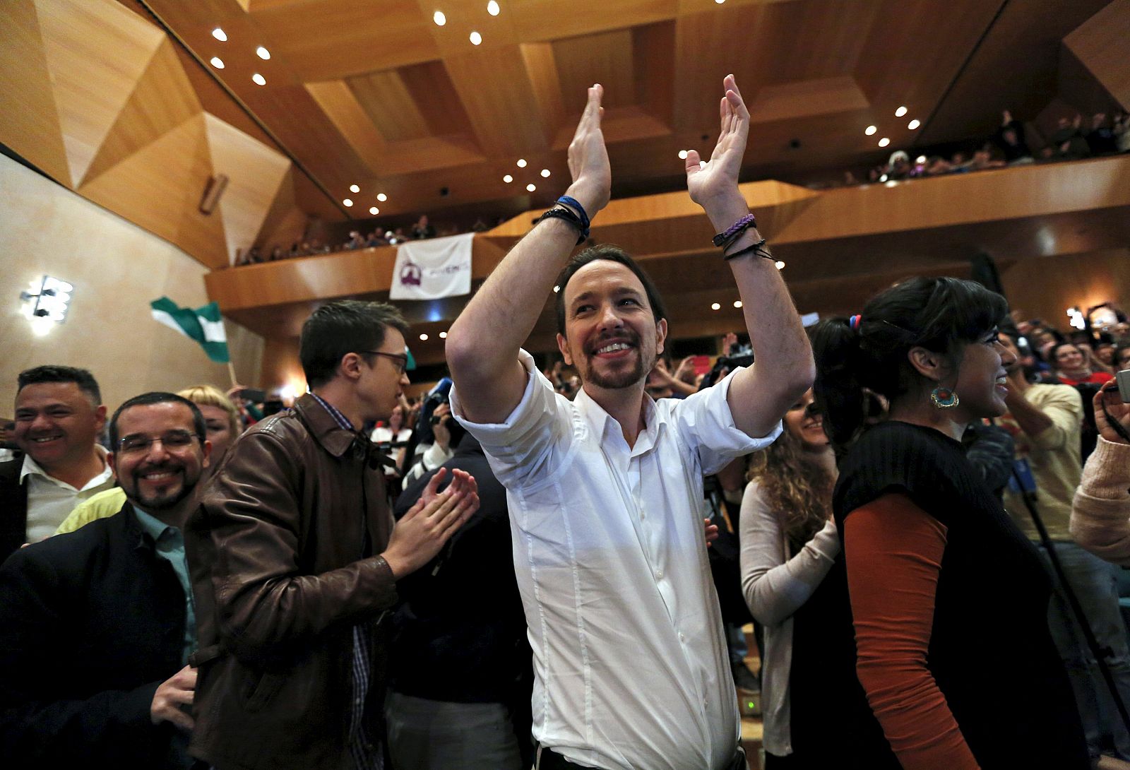 El líder de Podemos se estrena en Cádiz con confianza en la "remontada"