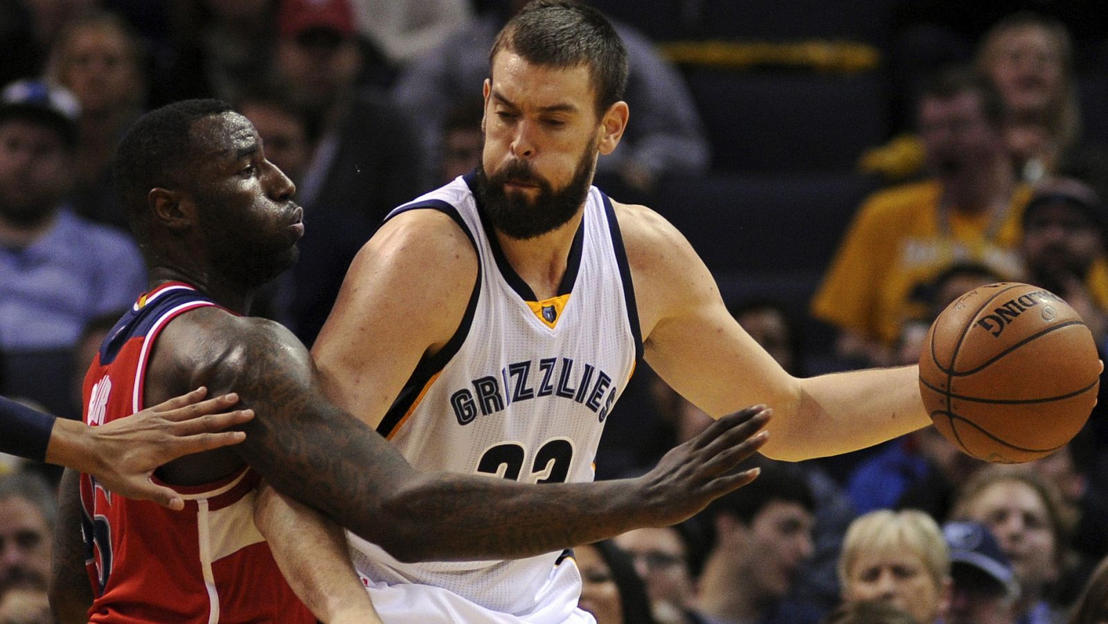 El español Marc Gasol, en un momento del partio entre Memphis y Washington