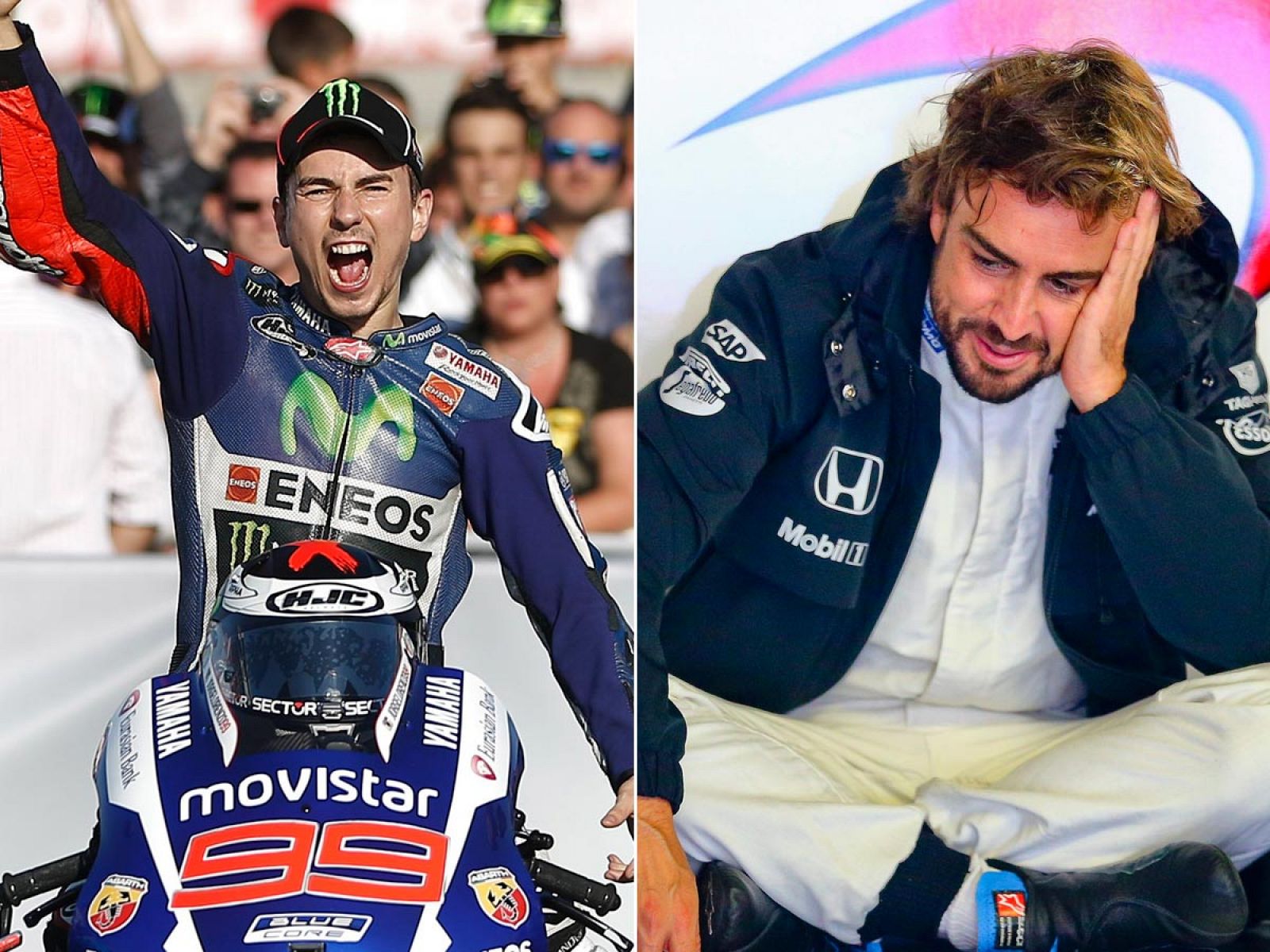Este 2015 ha sido el día y la noche para Lorenzo y Alonso.