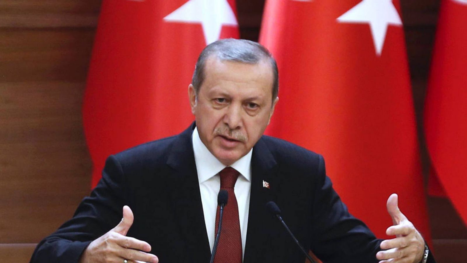 Recep Tayyip Erdogan, durante una intervención el pasado 9 de diciembre en el palacio presidencial en Ankara.