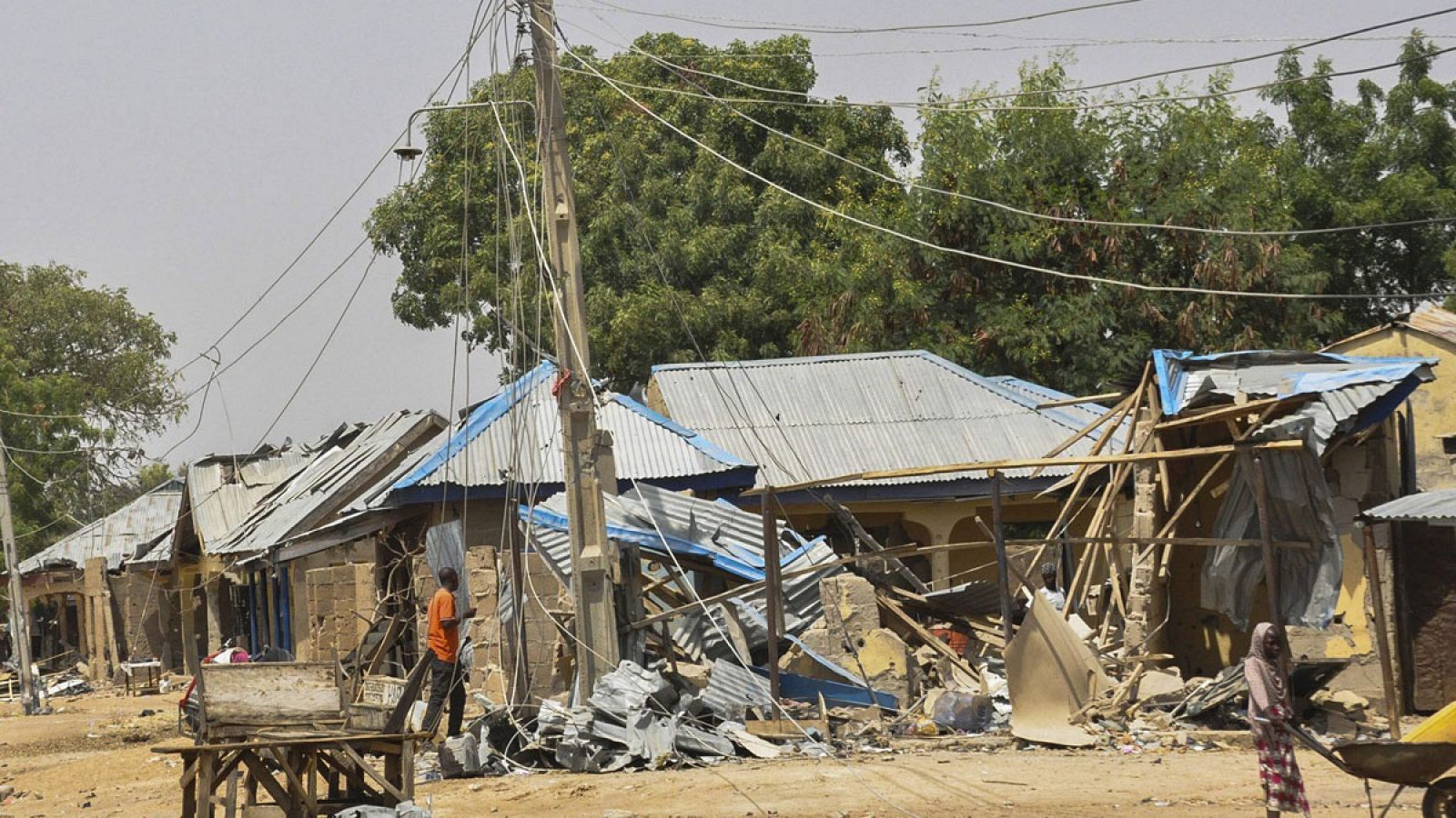 Edificios destruidos tras un ataque de Boko Haram