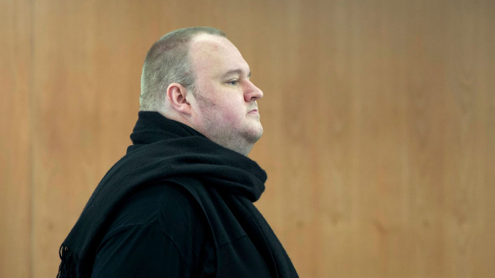 El informático Kim Dotcom durante el juicio en Auckland.