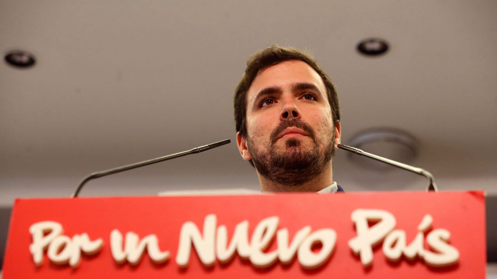 El candidato de IU-Unidad Popular, Alberto Garzón, el pasado 20D