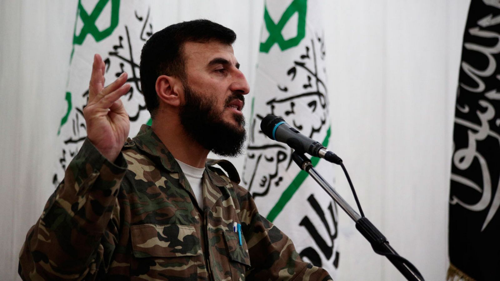El líder del Ejército del Islam, Zahran Alush (Archivo)