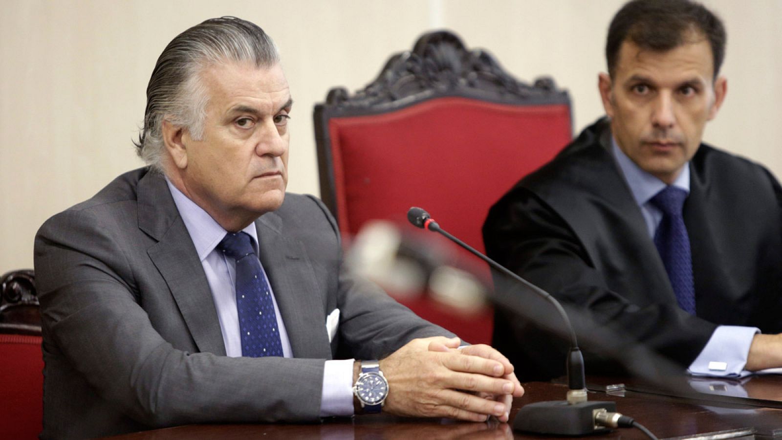 Luis Bárcenas, en un juicio en julio de 2015 para pedir su reingreso en el PP