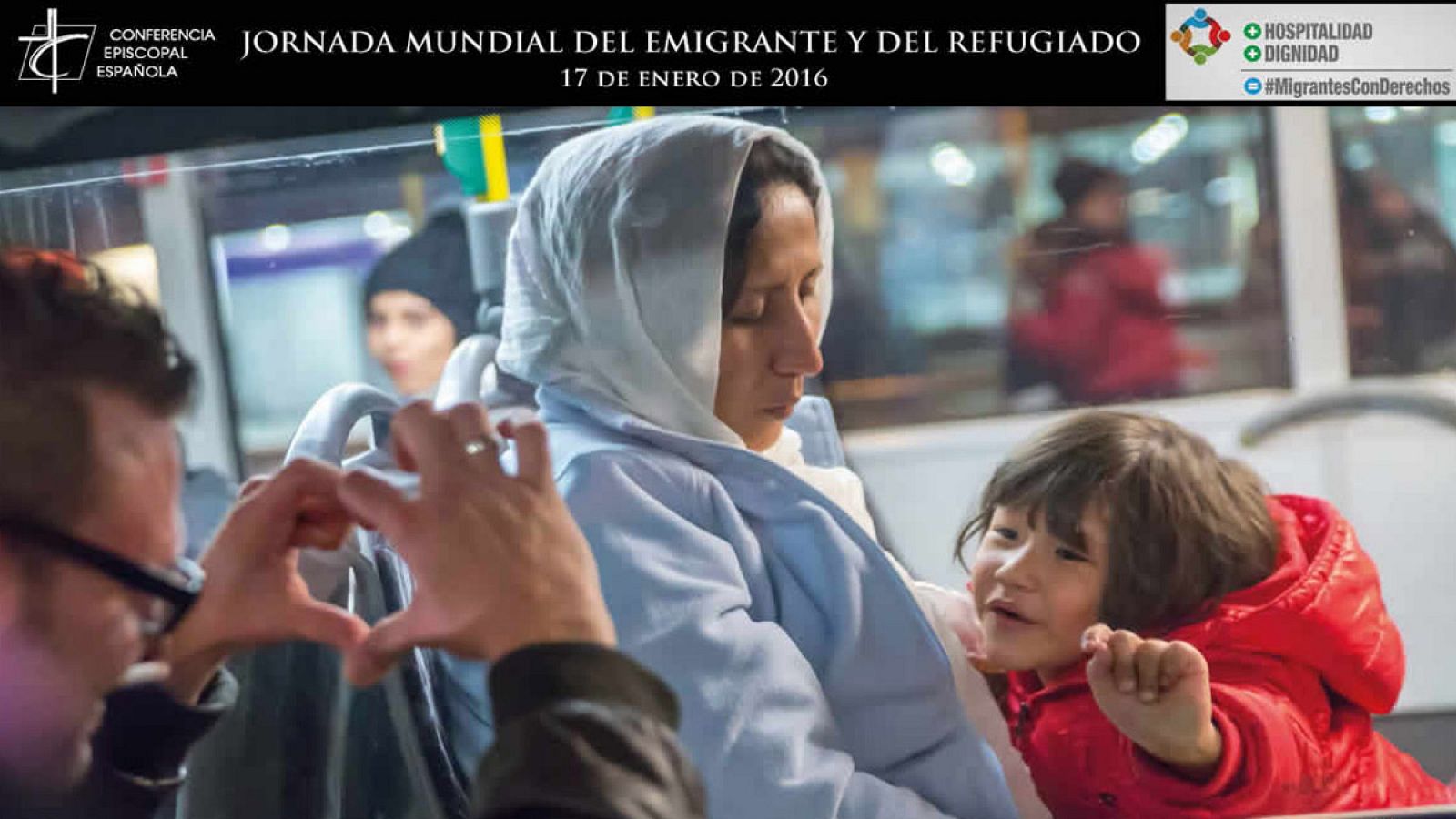 Cartel de la campaña de la Jornada Mundial del Emigrante y el Refugiado