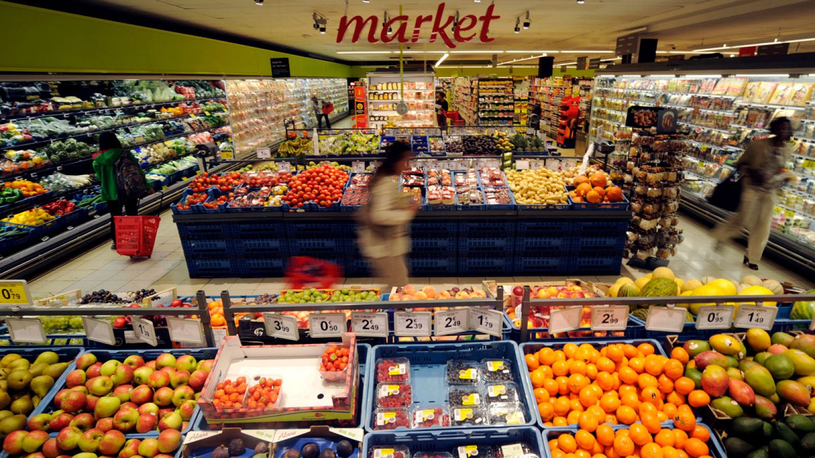 Imagen de archivo de un supermercado de Bruselas