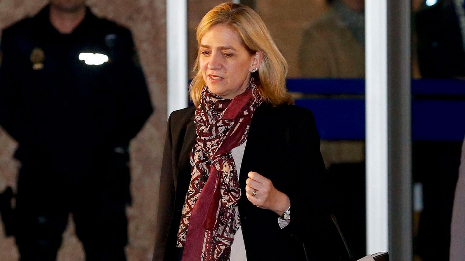 La infanta Cristina, a su salida de la sala del juicio del caso Nóos