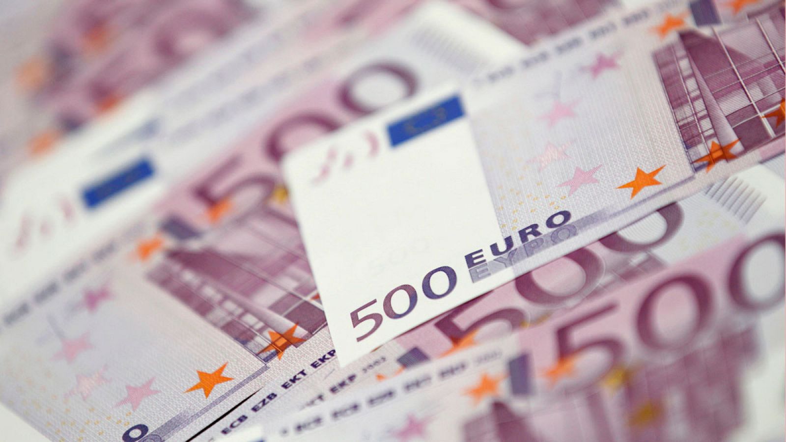 Imagen de archivo de billetes de 500 euros.
