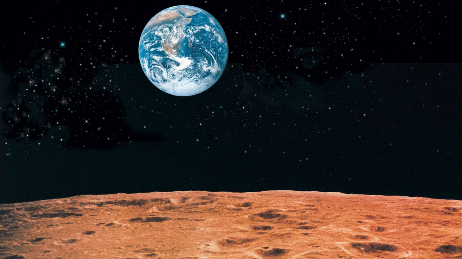 Imagen de la Tierra desde la superficie de la Luna