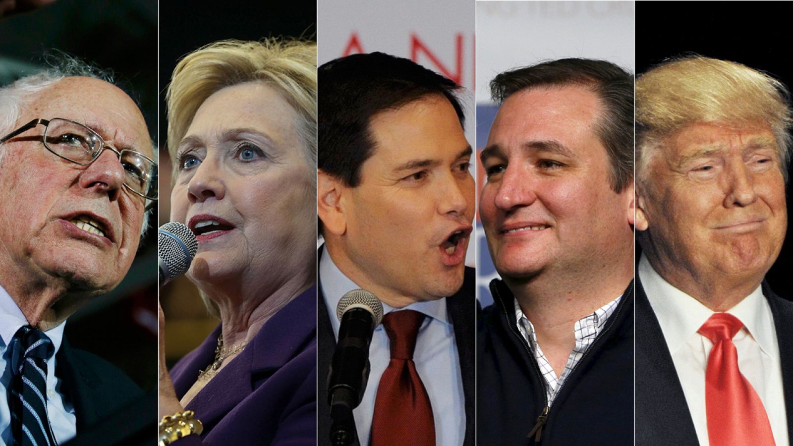 Candidatos demócrtas y republicanos que encabezan la carrera a la presidencia de los Estados Unidos