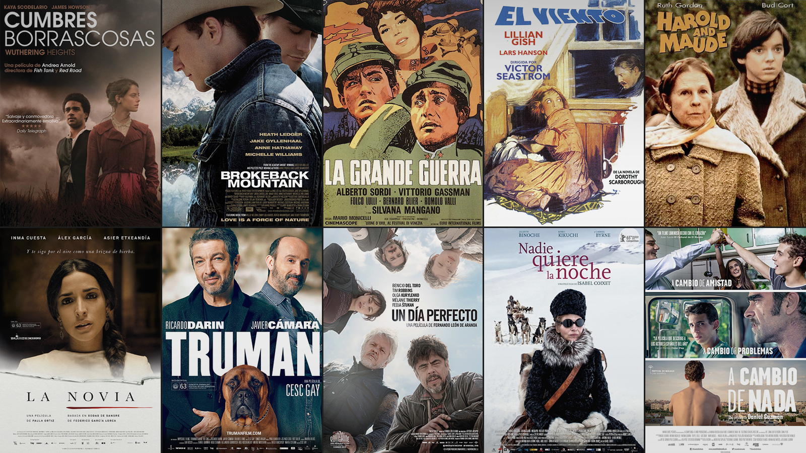 Las películas nominadas al Goya a mejor película y sus referentes.