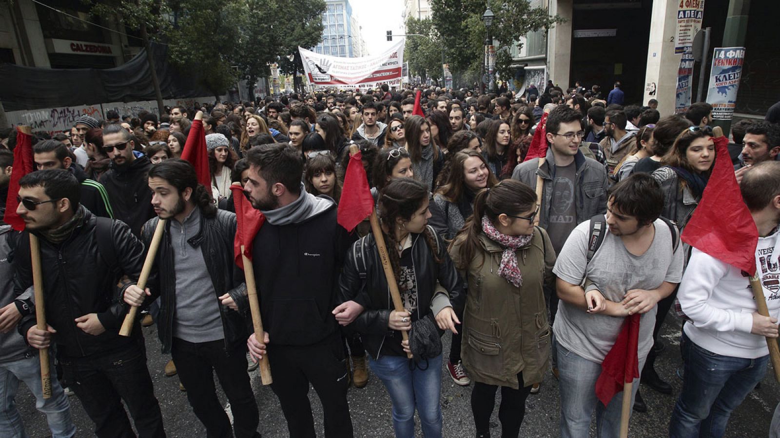 Manifestación en Atenas contra la reforma de las pensiones