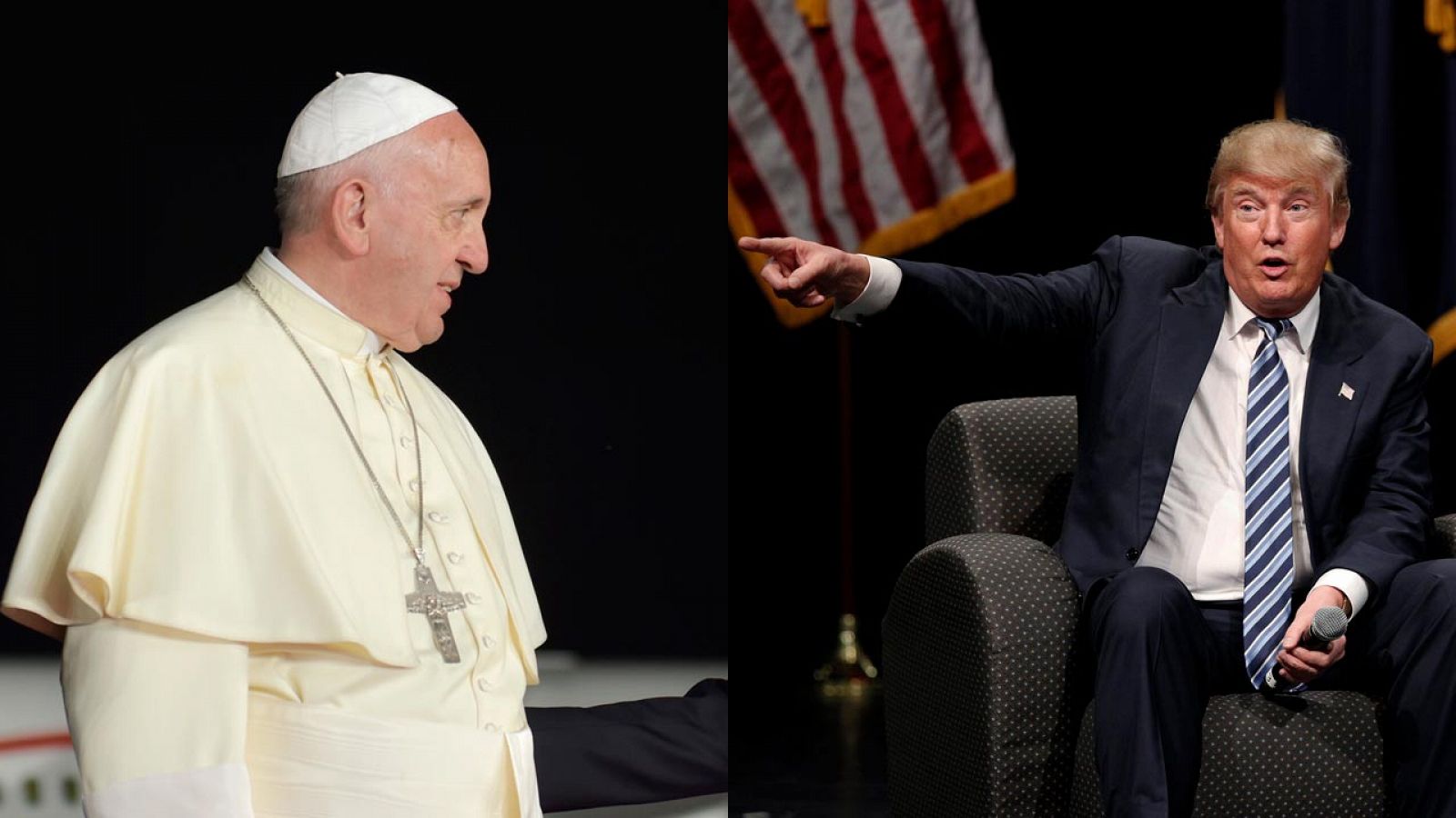 El papa Francisco y Donald Trump, en dos imágenes de actos recientes