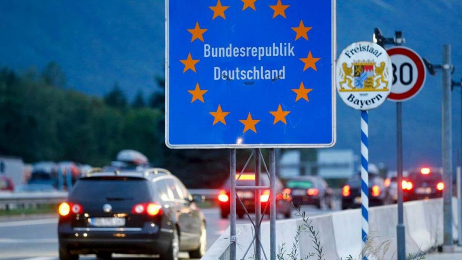 Control de la frontera alemana con Austria en el lander de Baviera