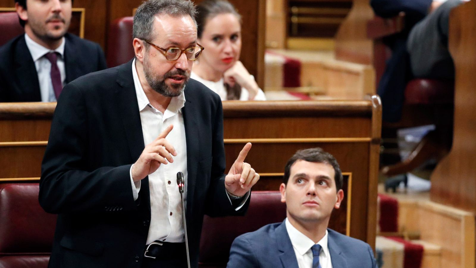 Juan Carlos Girauta, junto al líder de Ciudadanos, Albert Rivera