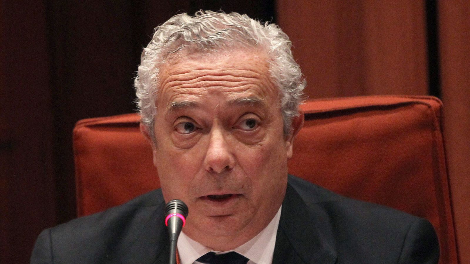 El presidente de Isolux, Luis Delso, en una foto de archivo en su declaración ante el Parlament