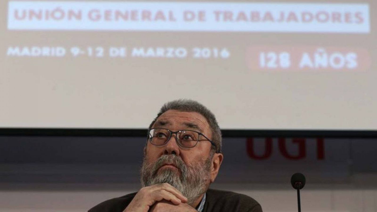 Cándido Méndez, durante la presentación del 42º Congreso de UGT