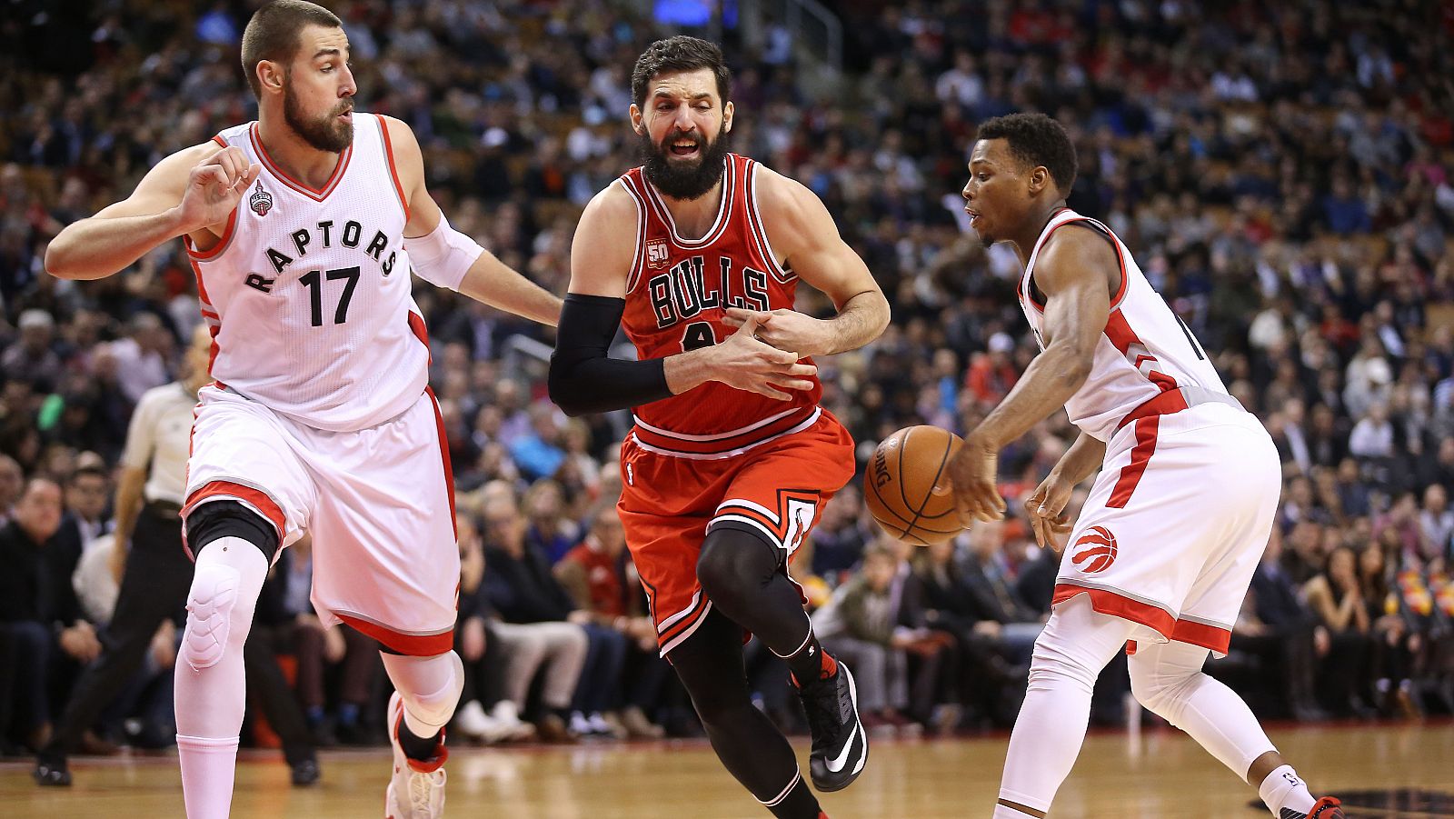 Mirotic, en el partido contra los Raptors.