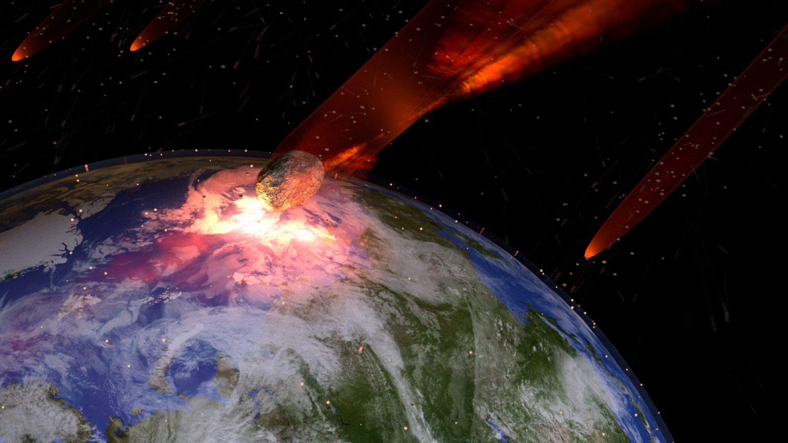 Al estrellarse, el meteorito originó un cráter en la Península de Yucatán.
